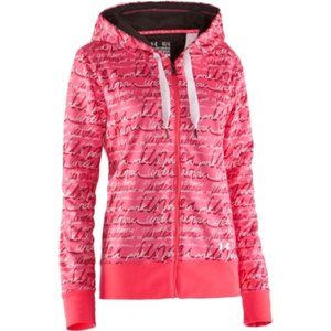 Under Armour UA Power in Pink Breast Cancer Full-Zip Hoodie Sweatshirt Small VGC